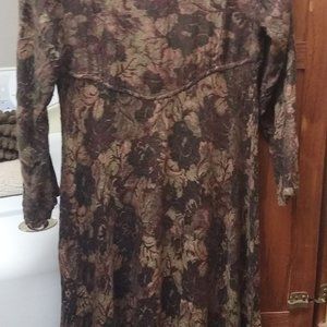 Renaisance Style Mid length  Tapastry Dress